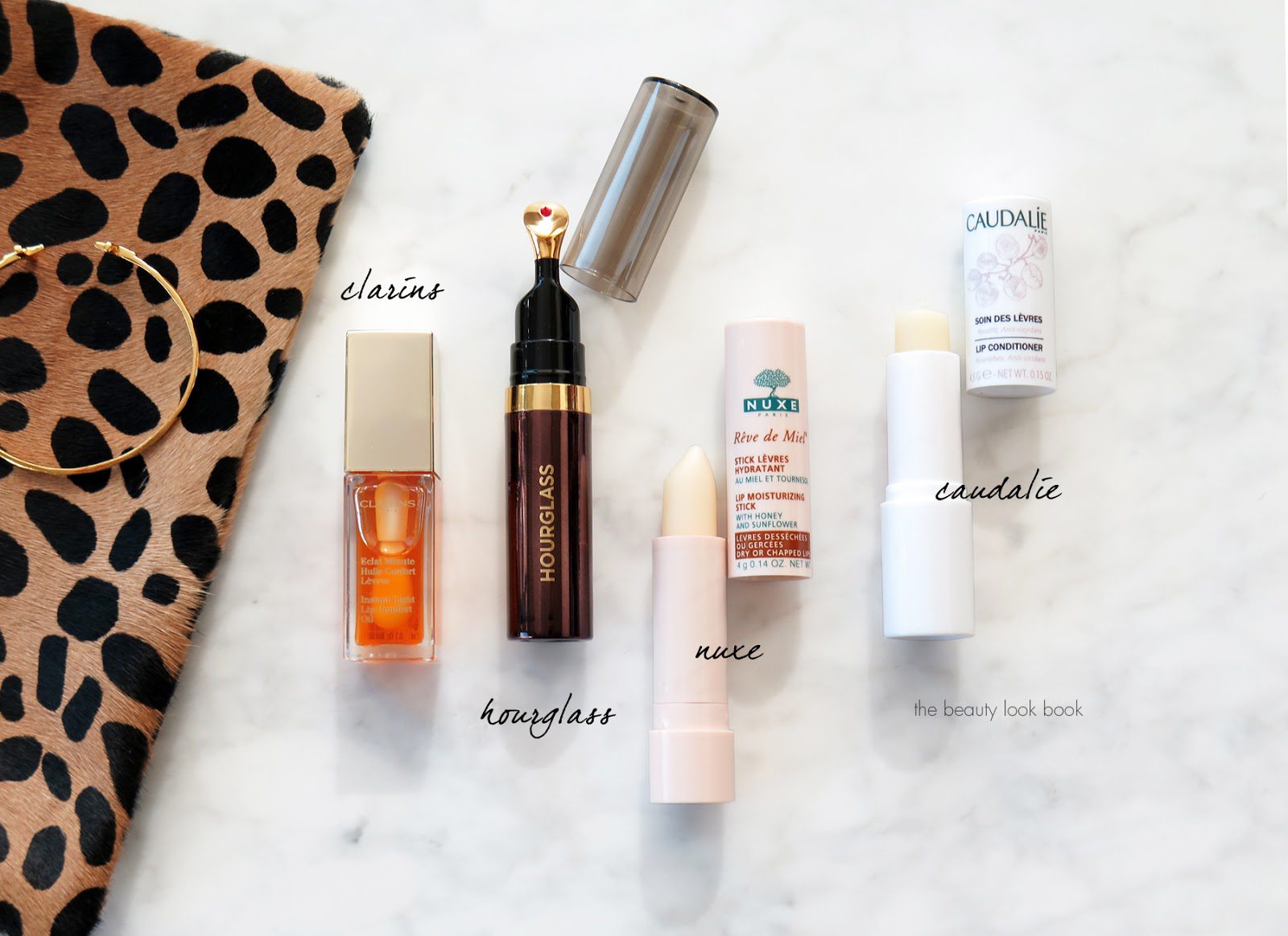 lip oil clarins hourglass nuxe lip balm caudalie lip balm