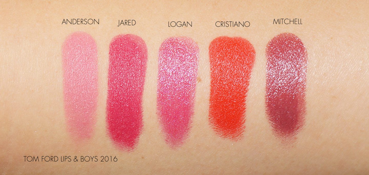 Tom Ford Lips and Boys Anderson, Jared, Logan, Cristiano, Mitchell