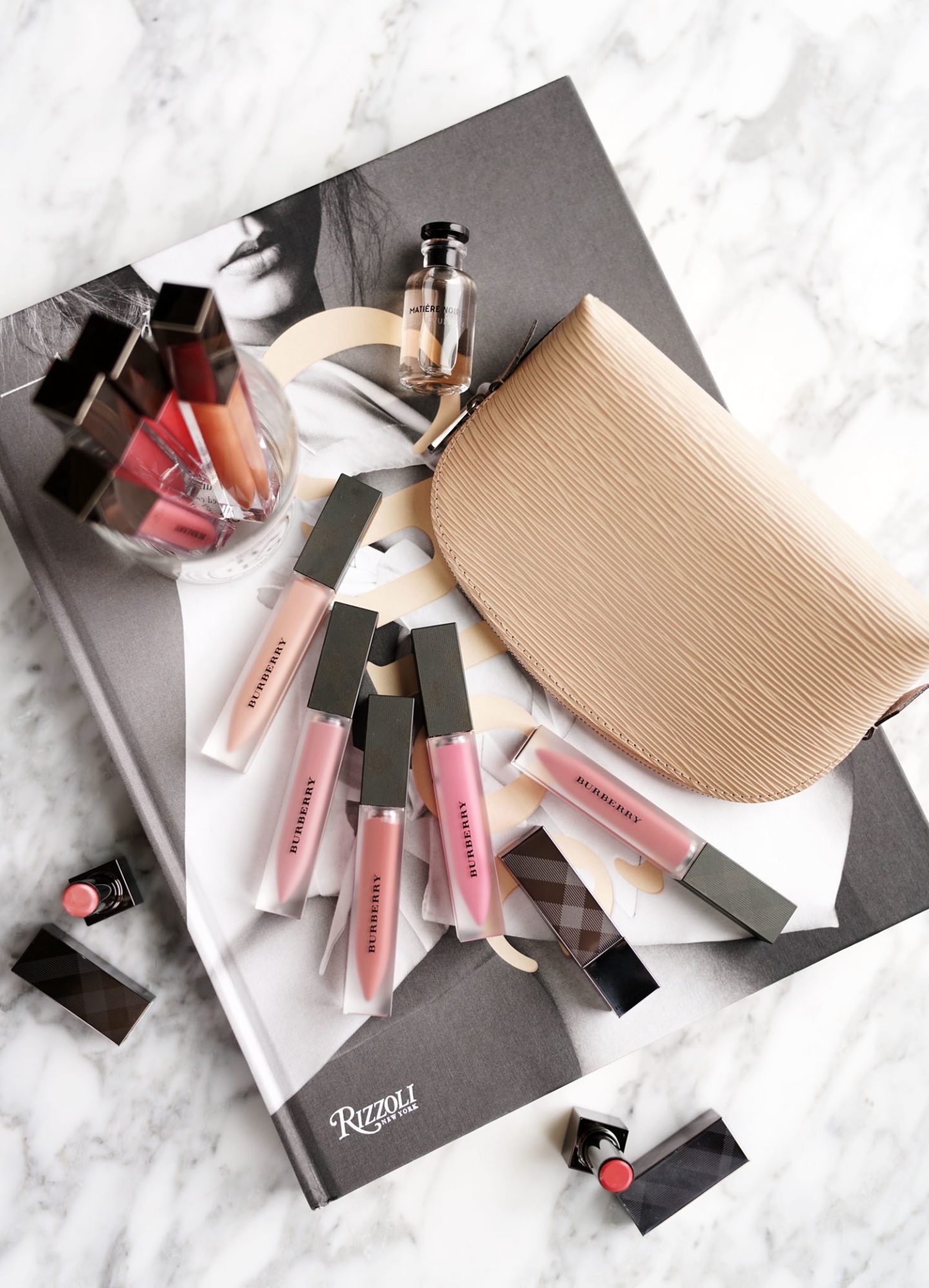 Burberry Liquid Lip Velvet Review via The Beauty Look Book Light Nude, Fawn Rose, Primrose, Dark Rosewood, Fawn