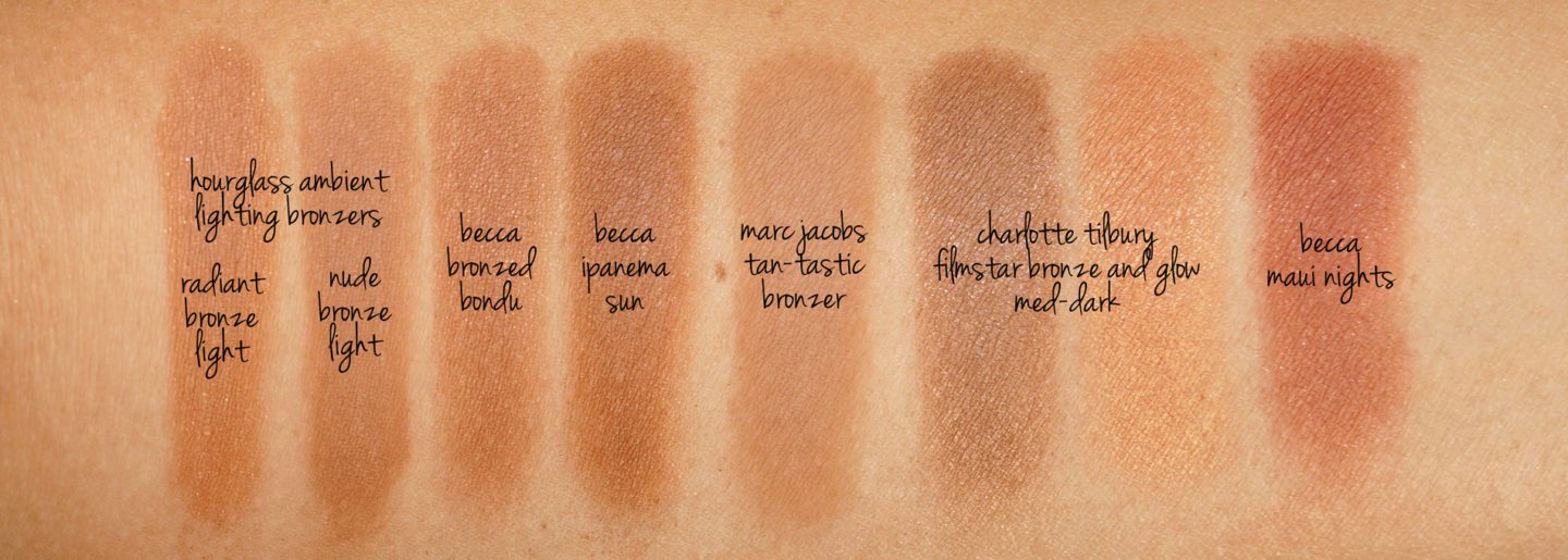 Becca Sunlit Bronzer Comparison Swatches | The Beauty Look Book