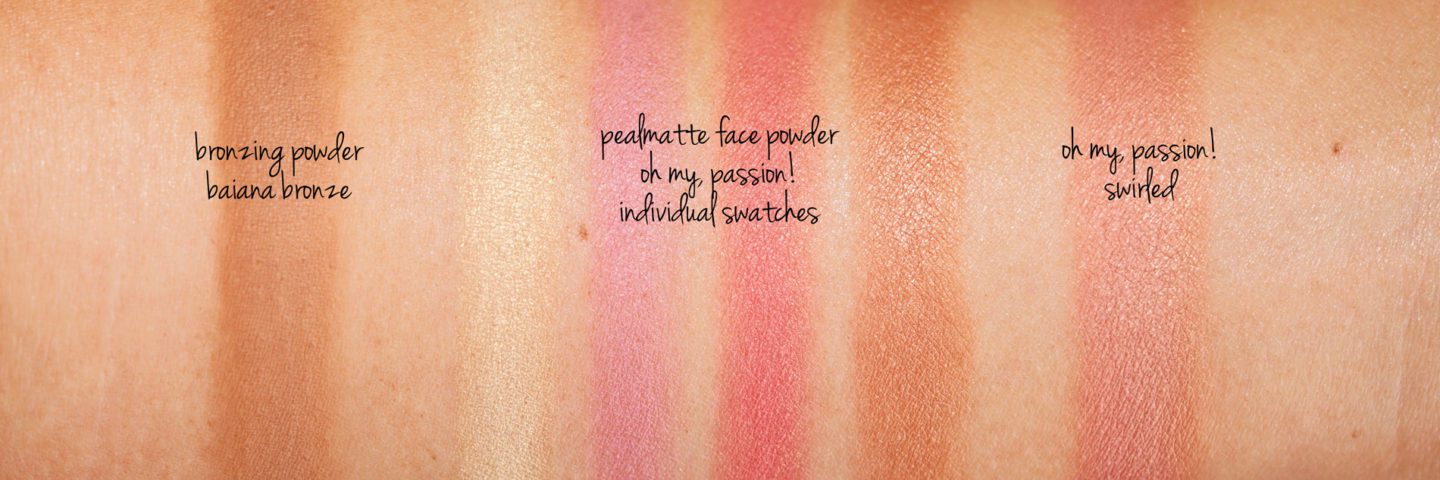 MAC Fruity Juicy Baiana Bronze and Oh My, Passion! swatches | The Beauty Look Book
