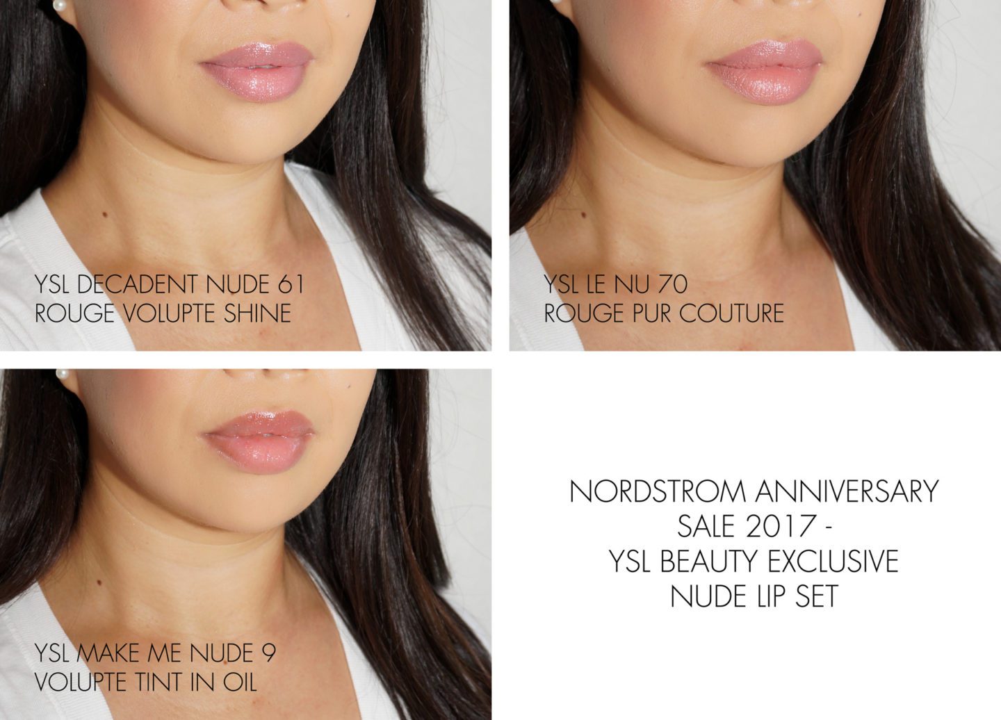 YSL Nude Lip Set Swatches Nordstrom Anniversary Sale | The Beauty Look Book