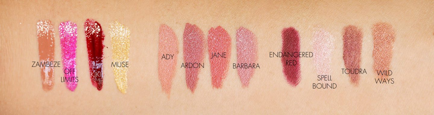 NARS Man Ray Photogloss Lip Lacquer, Velvet Glide Pencil Set, Audacious Lipstick Set swatches | The Beauty Look Book