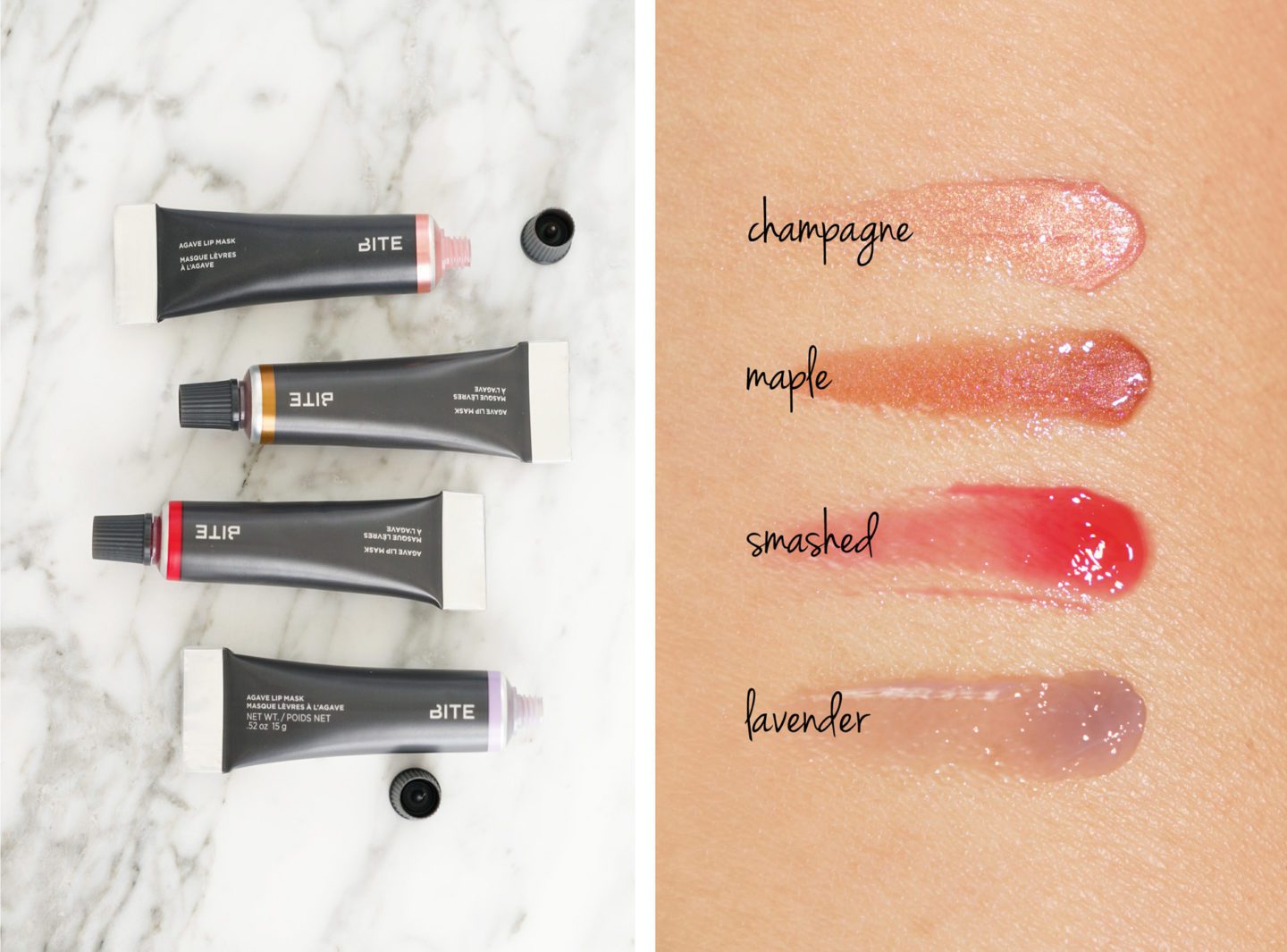 Bite Agave Lip Mask Favorites, Tinted Shades + Swatches