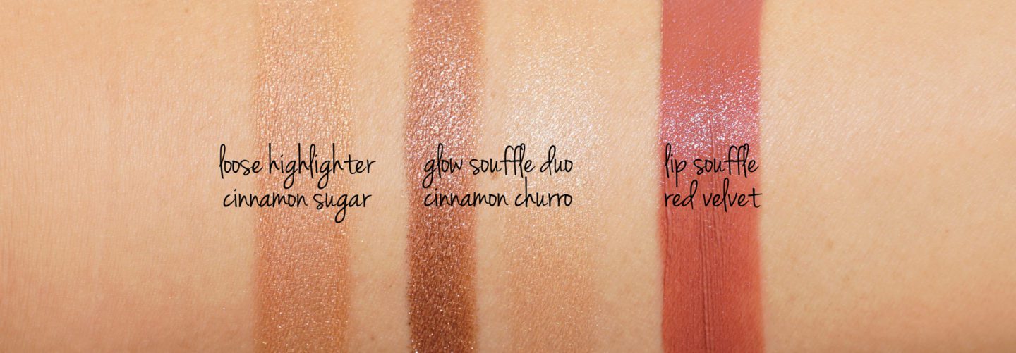 BECCA x Chrissy Teigen Glow Recipe Kit swatches