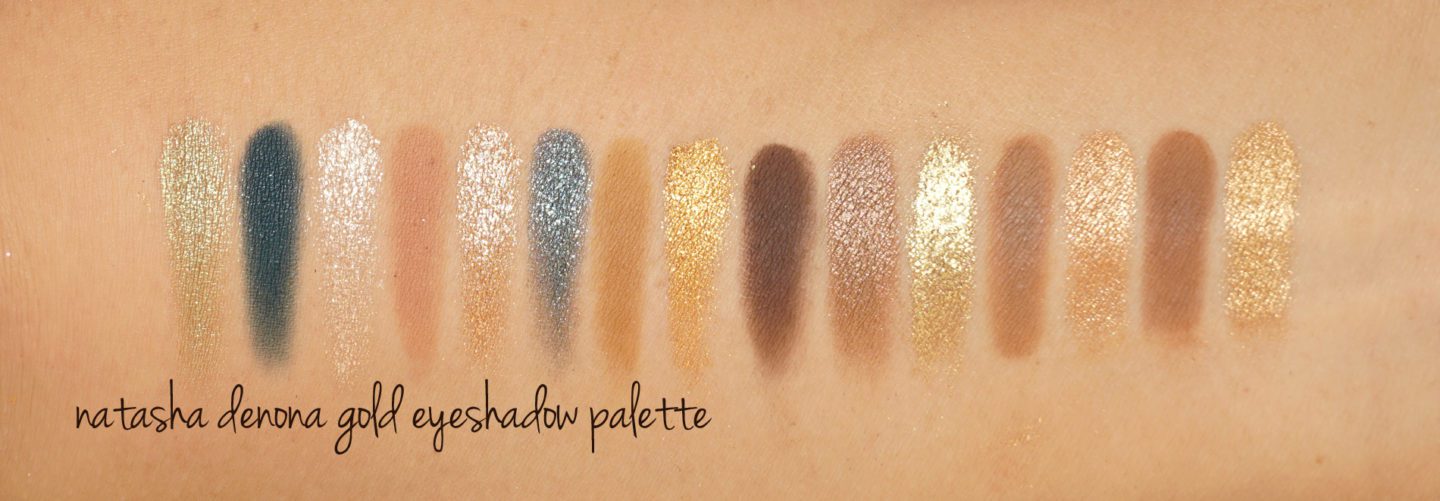 Natasha Denona Gold Palette Swatches