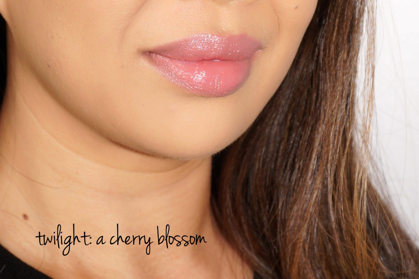 Tatcha Twilight A Cherry Blossom Lipstick swatch