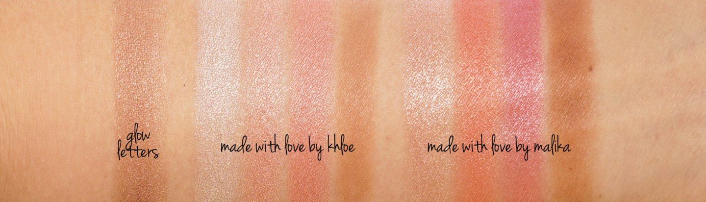 Becca BFF Glow Letters Highlighter swatches | The Beauty Look Book