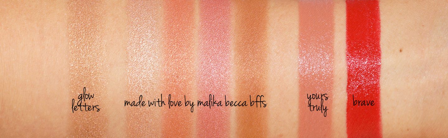 Becca BFF Made with Love by Malika swatches | The Beauty Look Book