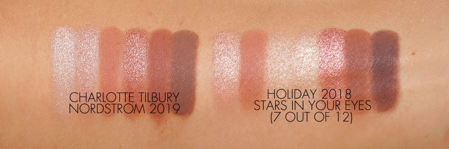 Charlotte Tilbury Nordstrom x6 Eye vs Holiday 2018 Palette