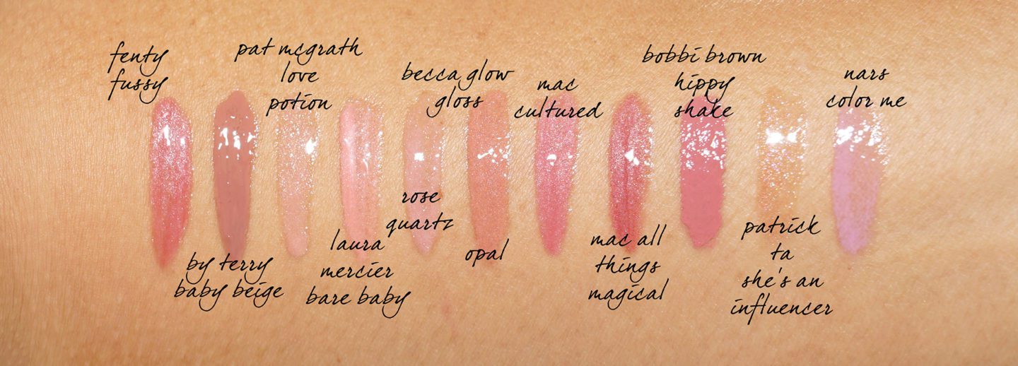 Lip Gloss swatches