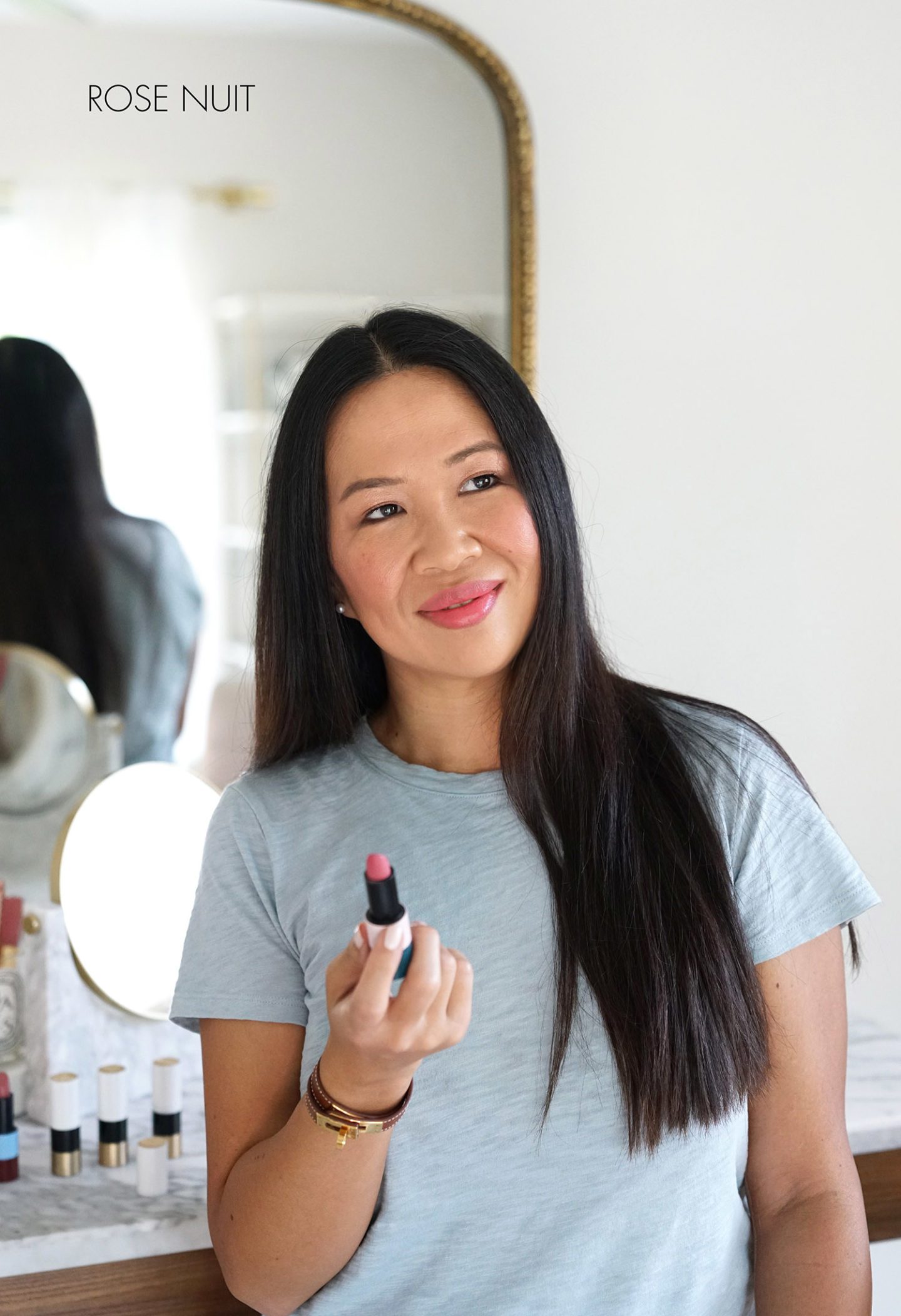 Hermes Lipstick in Rose Nuit | Sabrina, The Beauty Look Book