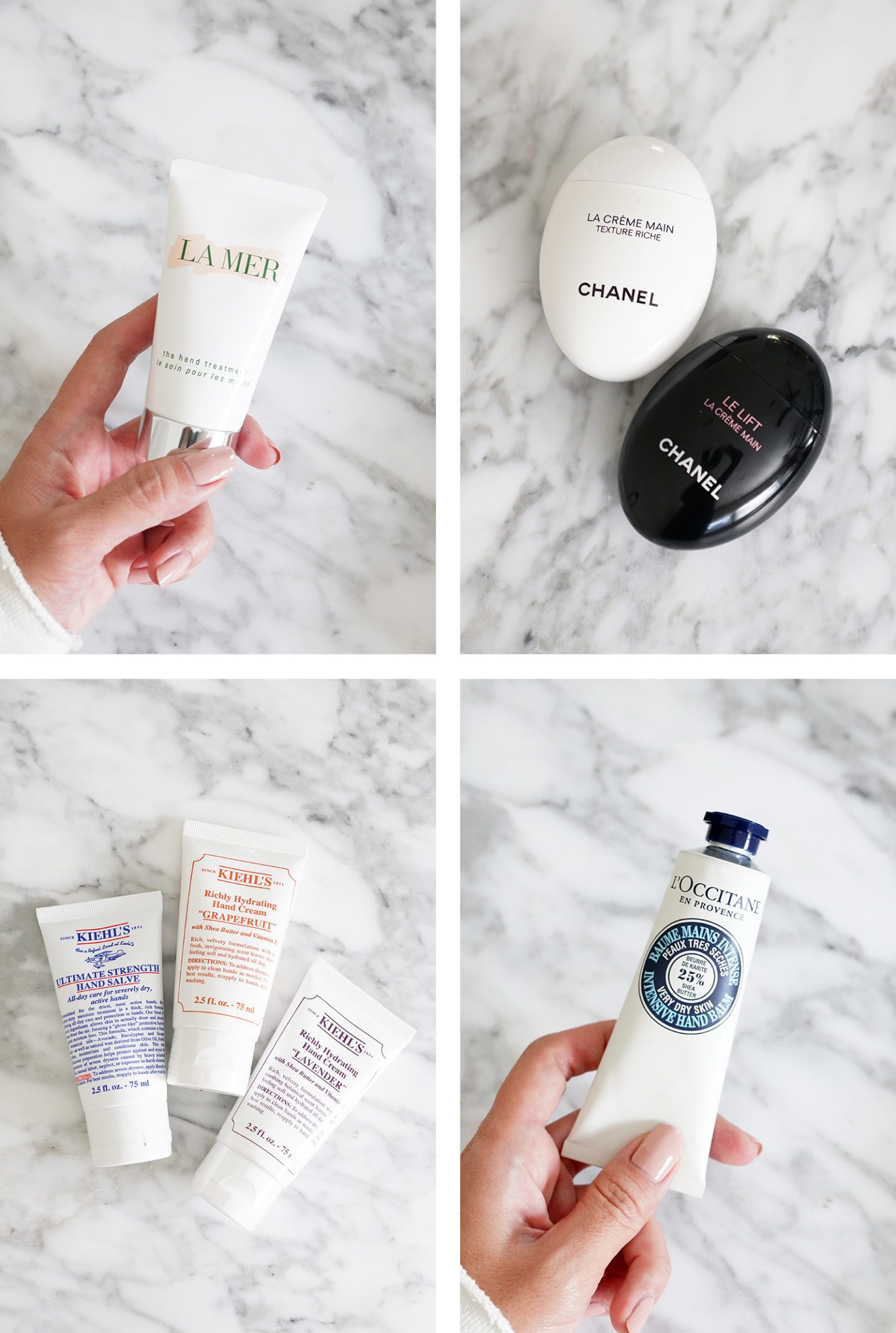 Best Hand Creams La Mer, Chanel, Kiehl's, L'Occitane