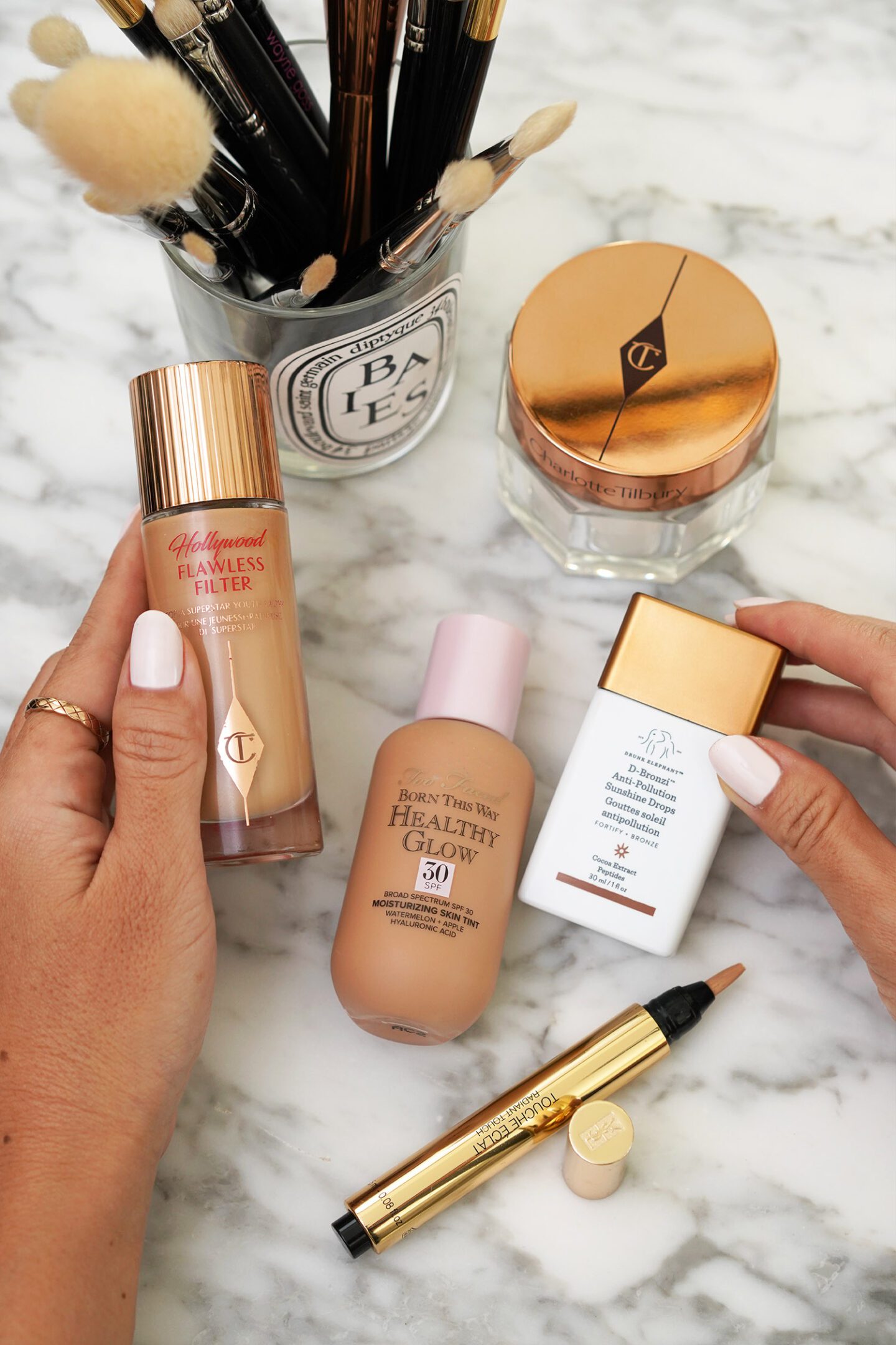 Summer Base Favorites Charlotte Tilbury, Drunk Elephant and Too Faced